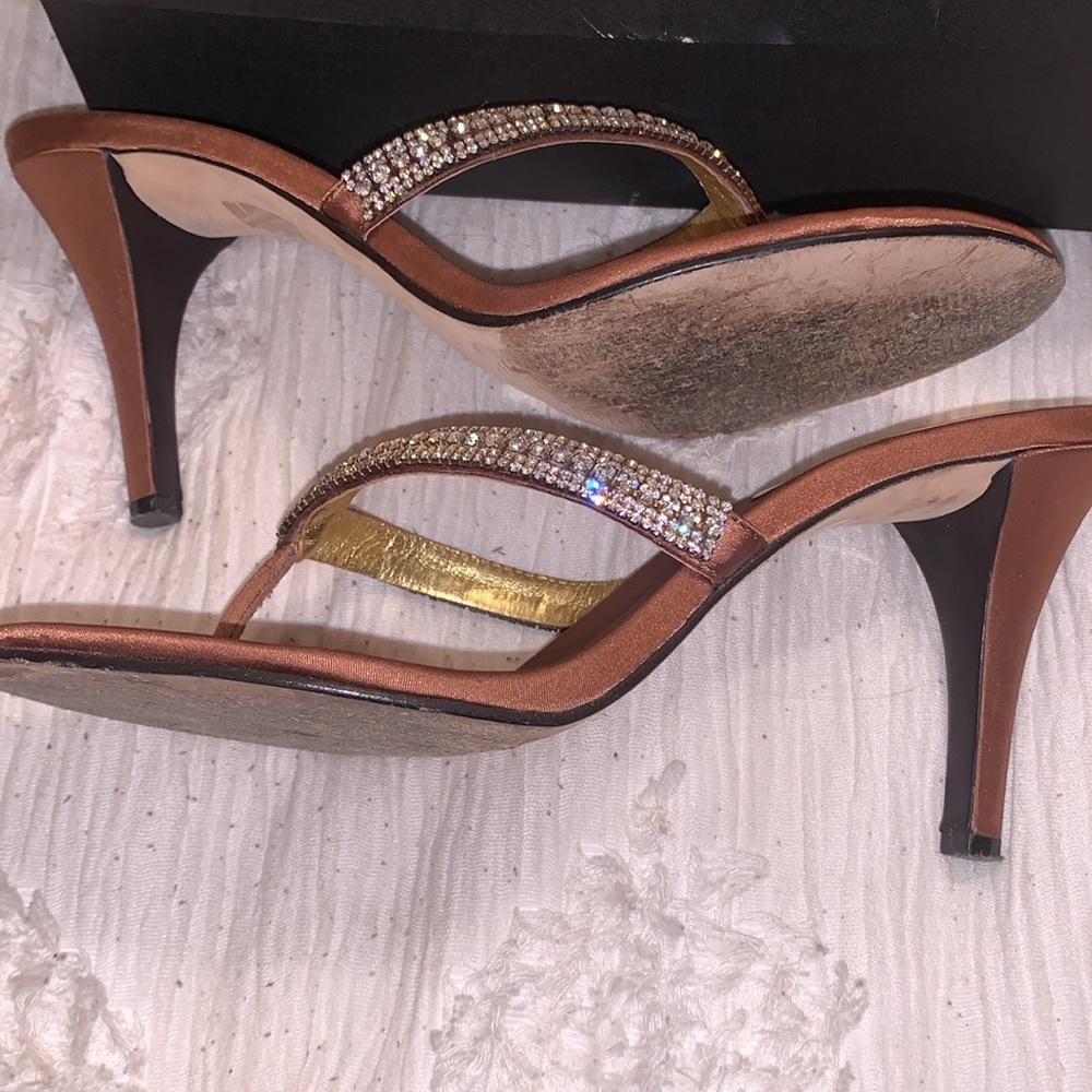 Pelle moda platinum collection rhinestone sandal heels - Picture 4 of 5